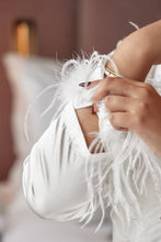 Load image into Gallery viewer, Pearl White - Feather Pyjama Set
