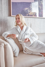 Load image into Gallery viewer, Women’s White Classic Robe – With Personalisation