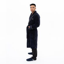 Load image into Gallery viewer, Men Navy Personalised Robe - Monogramming