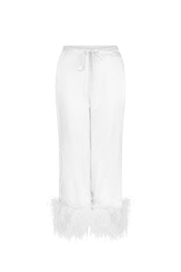 Pearl White - Feather Pyjama Set