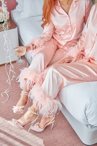 Blush Fantasy - Feather Pyjama Set