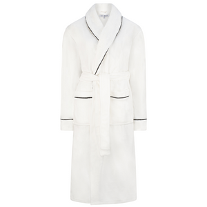 Men’s White Classic Robe - With Personalisation